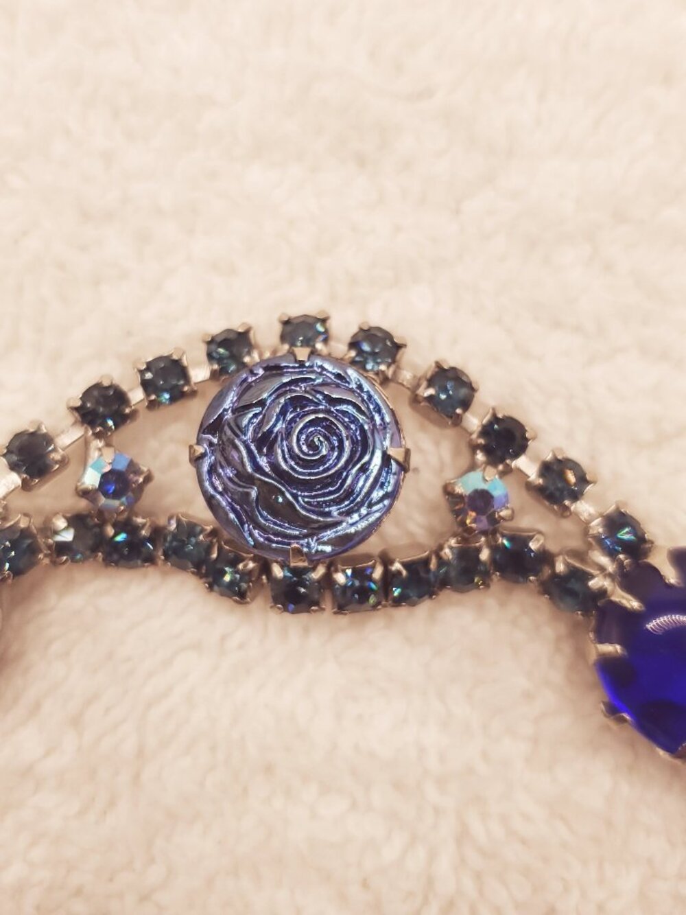 1 Blue Gem Stone Bracelet, item # B-1506 ,.  wt. 23 grams - Picture 6 of 13
